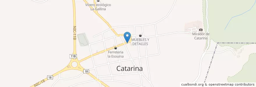 Mapa de ubicacion de Casa de Campaña en Nicaragua, Masaya, Catarina (Municipio).