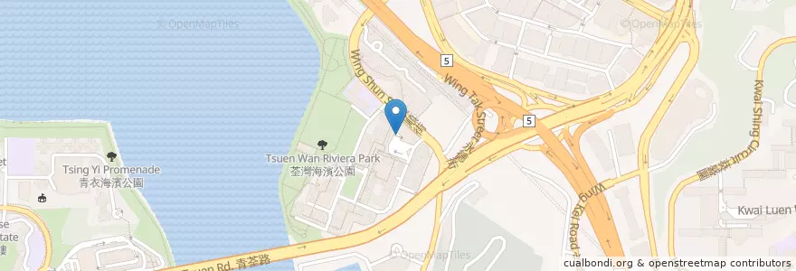 Mapa de ubicacion de 海濱廣場停車場 Riviera Plaza Car Park en 中国, 广东省, 香港 Hong Kong, 新界 New Territories.