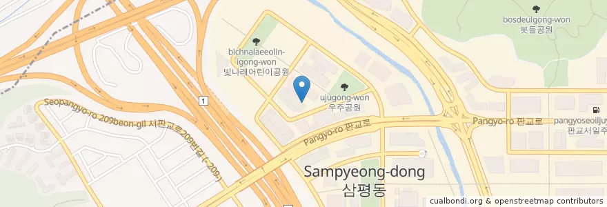 Mapa de ubicacion de EDIYA en Zuid-Korea, Gyeonggi-Do, 분당구, 수정구.