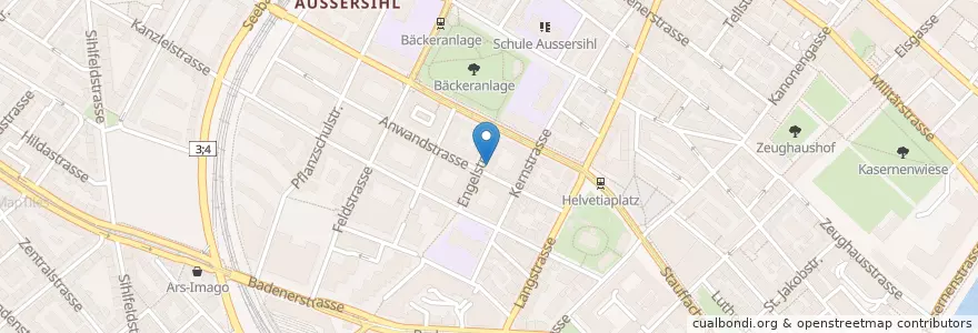 Mapa de ubicacion de Mephisto Bar en Switzerland, Zürich, Bezirk Zürich, Zürich.
