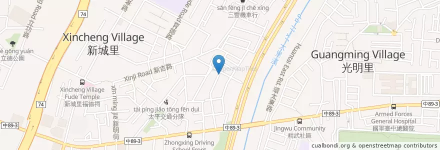 Mapa de ubicacion de 陶米莊 輕食早餐店 en Taiwán, Taichung, 太平區.