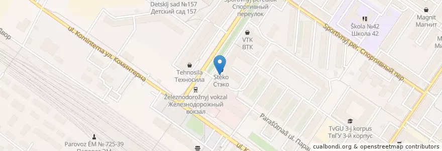 Mapa de ubicacion de Будь здоров! en Rusland, Centraal Federaal District, Тверская Область, Городской Округ Тверь, Калининский Район.