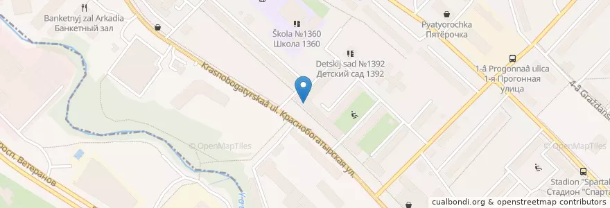 Mapa de ubicacion de Трика en روسیه, Центральный Федеральный Округ, Москва, Восточный Административный Округ, Район Богородское.