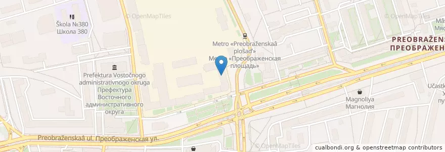 Mapa de ubicacion de Бургерная en Russie, District Fédéral Central, Moscou, Восточный Административный Округ, Район Преображенское.