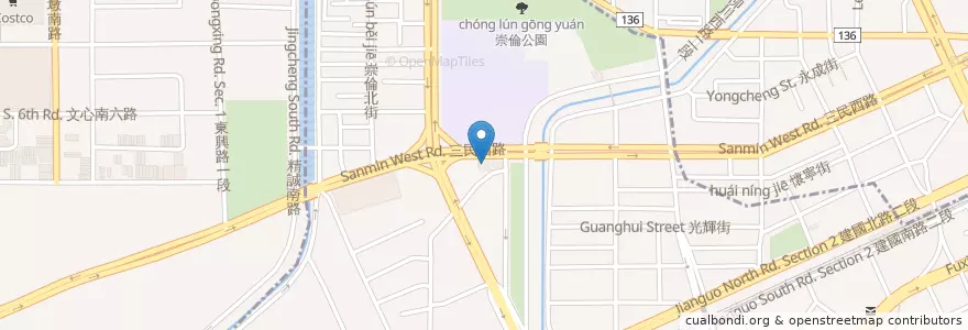 Mapa de ubicacion de 崇倫中醫診所 en 臺灣, 臺中市, 南區.