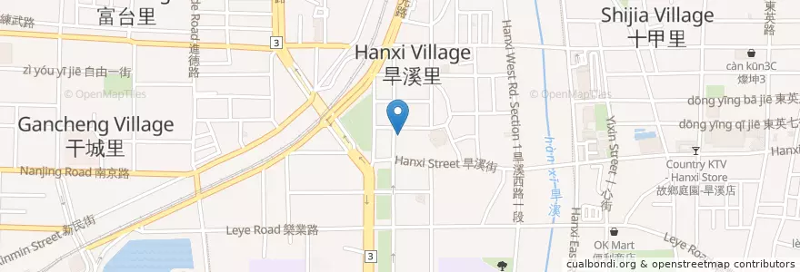 Mapa de ubicacion de 春蘭蚵嗲 en Taiwan, Taichung, East District.