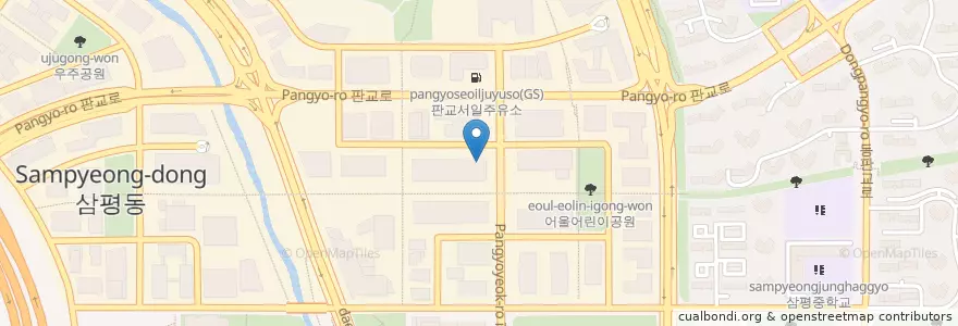 Mapa de ubicacion de 봉피양 평양냉면 en Zuid-Korea, Gyeonggi-Do, 분당구.