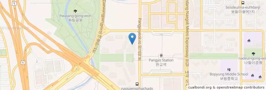 Mapa de ubicacion de 연복집(2층 복요리집) en 대한민국, 경기도, 분당구.
