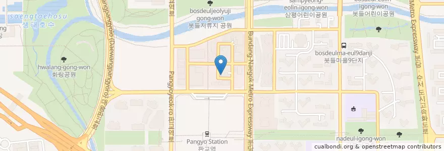 Mapa de ubicacion de Moby-Dick en Corea Del Sur, Gyeonggi, 분당구.