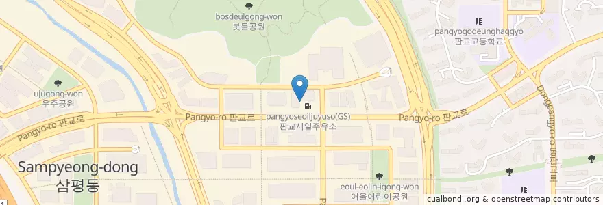 Mapa de ubicacion de driving thru BRING en 大韓民国, 京畿道, 盆唐区.