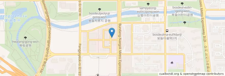 Mapa de ubicacion de 양재정육식당 en Zuid-Korea, Gyeonggi-Do, 분당구.