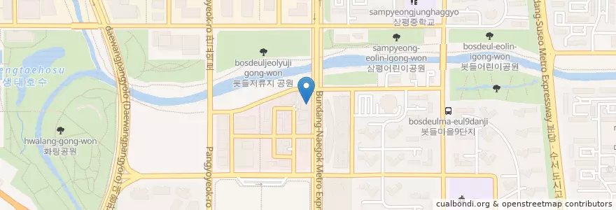 Mapa de ubicacion de 웰츠약국 en Corea Del Sud, Gyeonggi, 분당구.