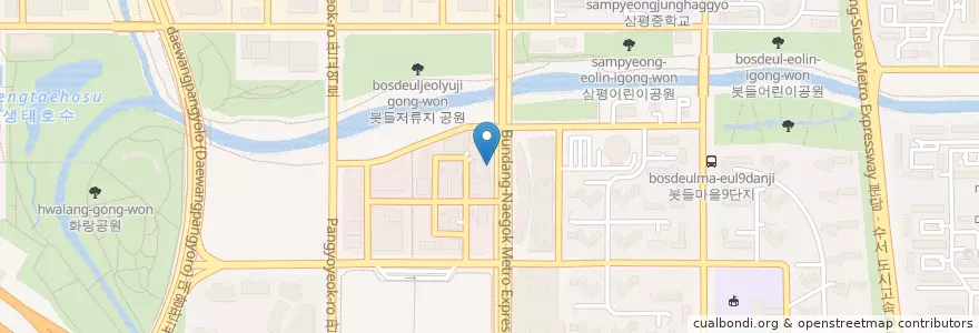 Mapa de ubicacion de 이가네양꼬치 en Güney Kore, 경기도, 분당구.