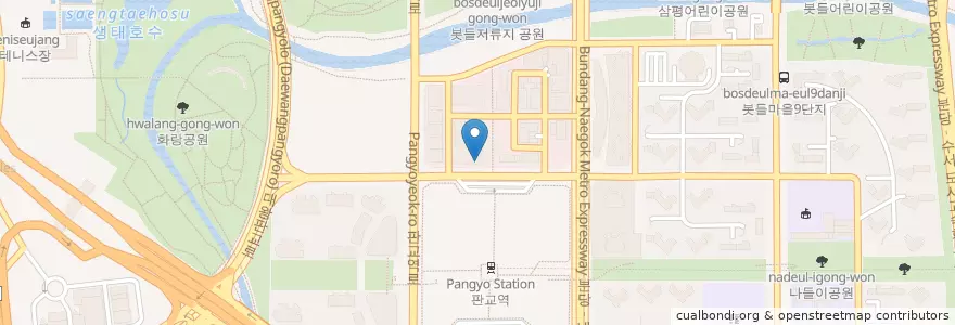 Mapa de ubicacion de ZOO COFFEE en 大韓民国, 京畿道, 盆唐区.