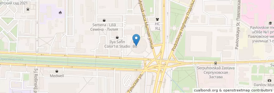 Mapa de ubicacion de Prawn Bar en Россия, Центральный Федеральный Округ, Москва, Южный Административный Округ, Даниловский Район.