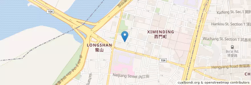 Mapa de ubicacion de 富莉米苔目 en Tayvan, 新北市, Taipei, 萬華區.