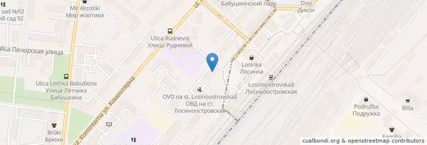 Mapa de ubicacion de Сбербанк en Rusia, Distrito Federal Central, Москва, Северо-Восточный Административный Округ, Бабушкинский Район.