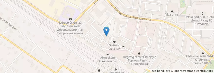 Mapa de ubicacion de Аптечный дом "Фармакон" en Rusia, Distrito Federal Central, Óblast De Moscú, Раменский Городской Округ.