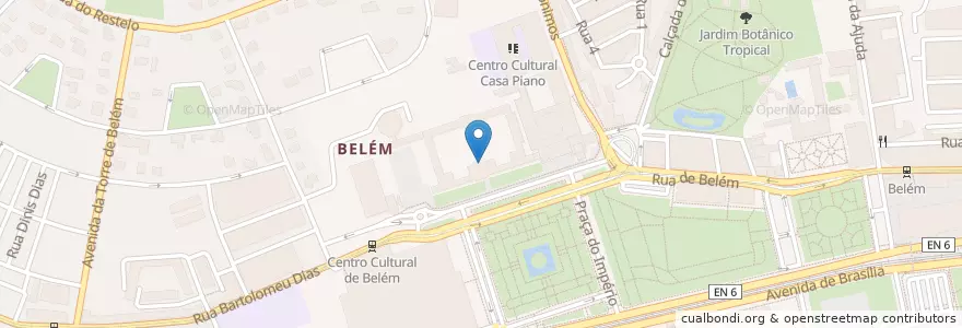 Mapa de ubicacion de Biblioteca do Museu Nacional de Arqueologia en ポルトガル, Área Metropolitana De Lisboa, Lisboa, Grande Lisboa, Belém.