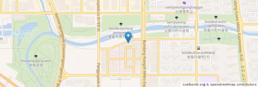 Mapa de ubicacion de UNOKURA(IZAKAYA) en Corea Del Sur, Gyeonggi, 분당구.
