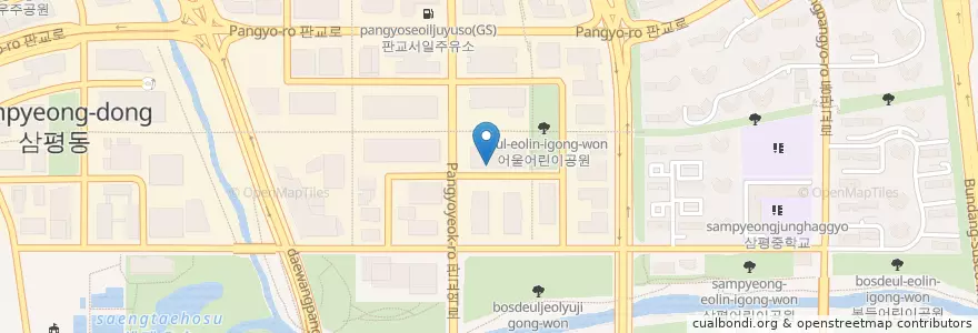 Mapa de ubicacion de 북청집(지1층) en Coreia Do Sul, Gyeonggi, 분당구.