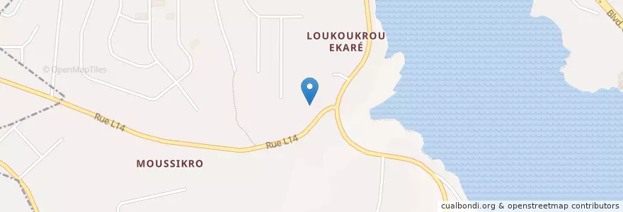 Mapa de ubicacion de Marché Santé II en コートジボワール, アビジャン, Attécoubé.