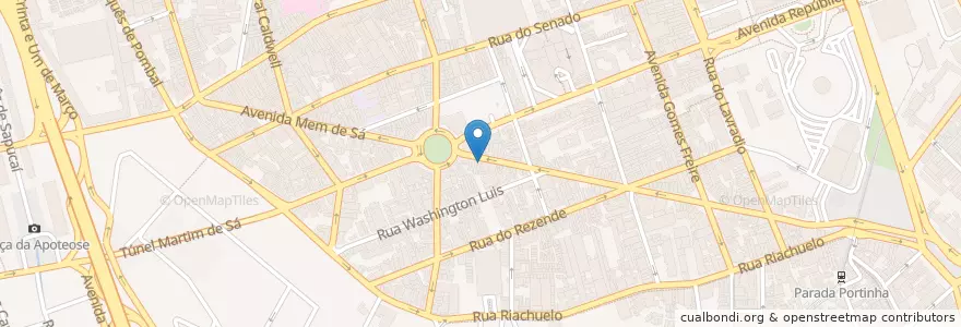 Mapa de ubicacion de Lá na Criação en 브라질, 남동지방, 리우데자네이루, Região Geográfica Imediata Do Rio De Janeiro, Região Metropolitana Do Rio De Janeiro, Região Geográfica Intermediária Do Rio De Janeiro, 리우데자네이루.