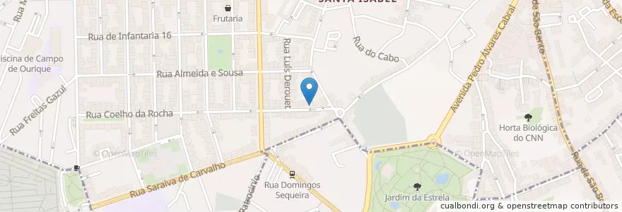 Mapa de ubicacion de Biblioteca da Casa Fernando Pessoa en پرتغال, Área Metropolitana De Lisboa, Lisboa, Grande Lisboa, لیسبون, Campo De Ourique.