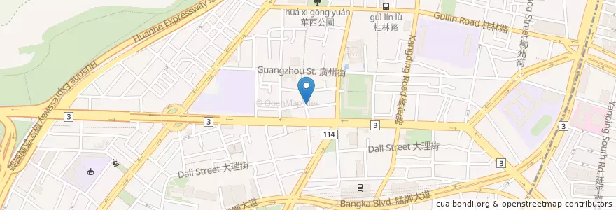Mapa de ubicacion de 珠聖宮 en 臺灣, 新北市, 臺北市, 萬華區.