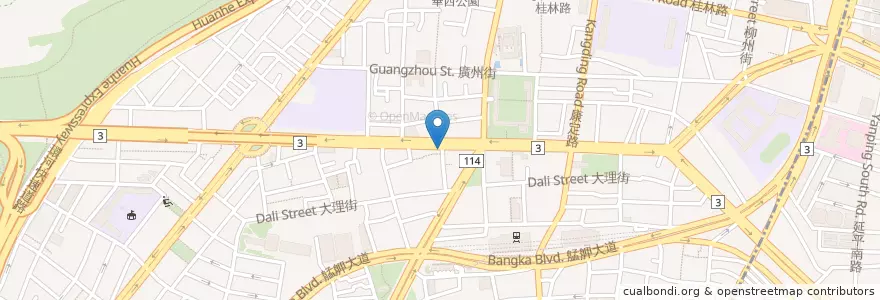 Mapa de ubicacion de 熱海活海鮮 en تايوان, تايبيه الجديدة, تايبيه, 萬華區.