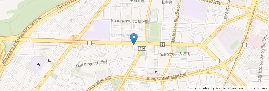 Mapa de ubicacion de 清蓮宮 en تايوان, تايبيه الجديدة, تايبيه, 萬華區.