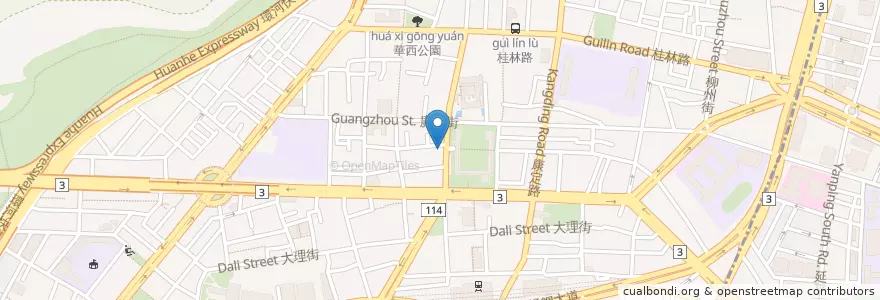 Mapa de ubicacion de 兩喜號魷魚羹 en Tayvan, 新北市, Taipei, 萬華區.