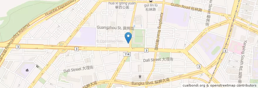 Mapa de ubicacion de 吉野家 en 타이완, 신베이 시, 타이베이시, 완화 구.