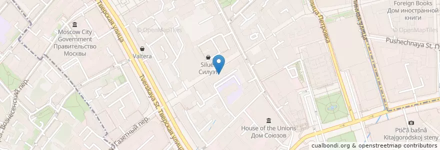 Mapa de ubicacion de Burger Heroes en Rússia, Distrito Federal Central, Москва, Центральный Административный Округ, Тверской Район.