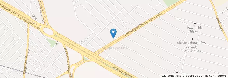 Mapa de ubicacion de تاکسی تلفنی en Иран, Фарс, شهرستان شیراز, بخش مرکزی, شیراز.