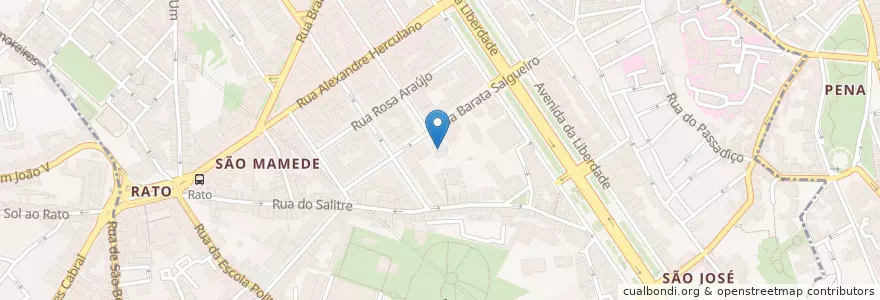 Mapa de ubicacion de Restaurante-Bar 39 Degraus en Portugal, Metropolregion Lissabon, Lissabon, Großraum Lissabon, Lissabon, Santo António.