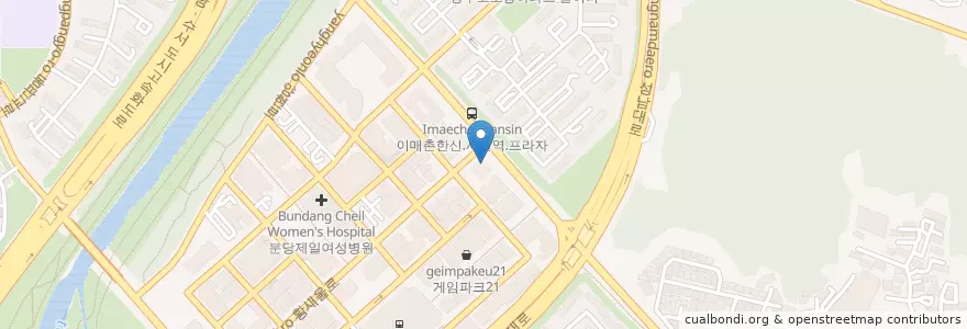 Mapa de ubicacion de KDB산업은행 en کره جنوبی, گیونگی-دو, 분당구.