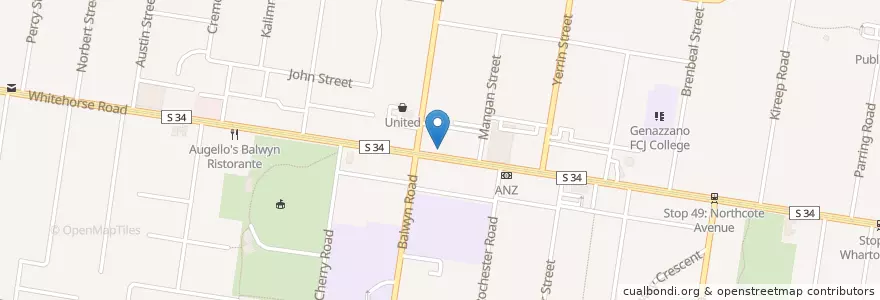 Mapa de ubicacion de Mum's Dumplings en Австралия, Виктория, City Of Boroondara.