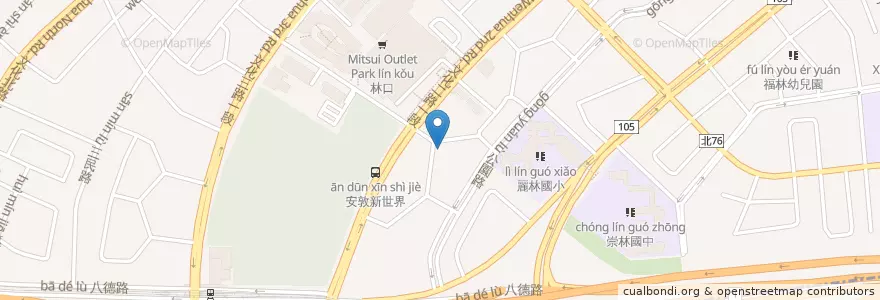 Mapa de ubicacion de 半邊圓 en Taiwán, Nuevo Taipéi, 林口區.