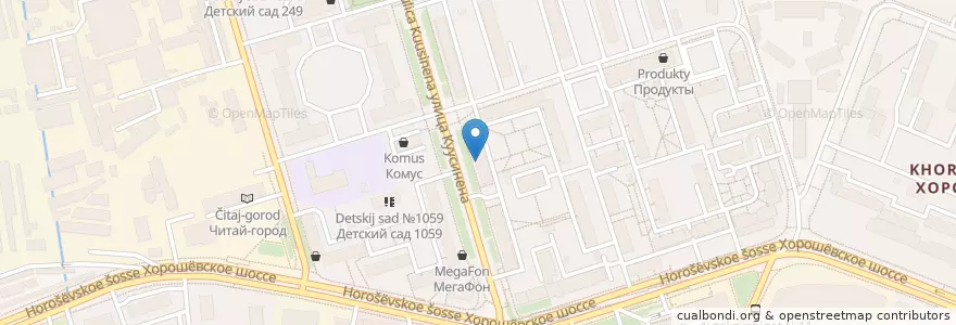 Mapa de ubicacion de Открытие en Russie, District Fédéral Central, Moscou, Северный Административный Округ, Хорошёвский Район.