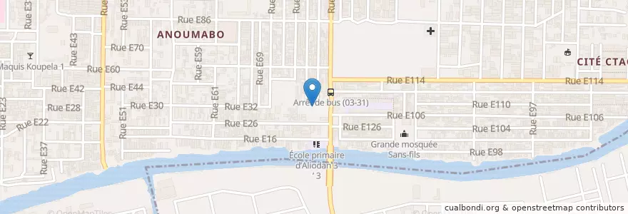 Mapa de ubicacion de Marché de Sans-Fils en Кот-Д’Ивуар, Абиджан, Marcory.