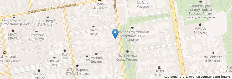 Mapa de ubicacion de Гренка en Rusia, Distrito Federal Central, Óblast De Tambov, Тамбовский Район, Городской Округ Тамбов.