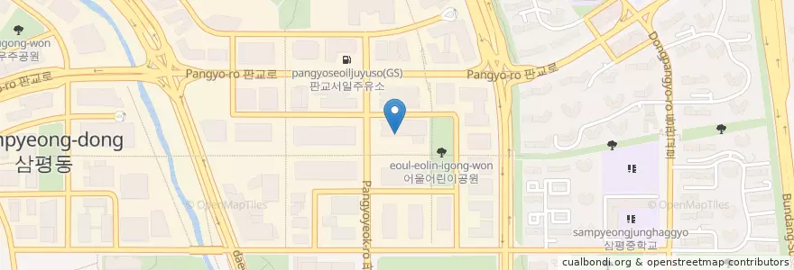 Mapa de ubicacion de 외고집설렁탕(2층) en كوريا الجنوبية, 경기도, 분당구.