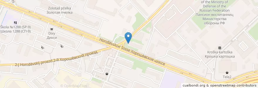 Mapa de ubicacion de Горздрав en Russia, Distretto Federale Centrale, Москва, Северный Административный Округ, Хорошёвский Район.