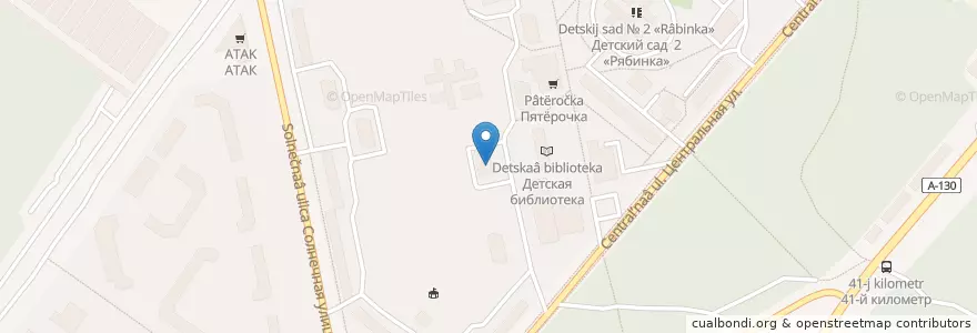 Mapa de ubicacion de Метелица en Rusland, Centraal Federaal District, Moskou, Троицкий Административный Округ, Городской Округ Троицк.