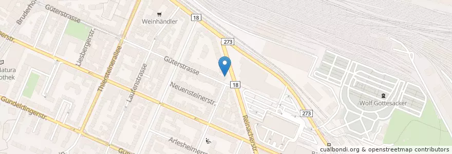 Mapa de ubicacion de Restaurant Dreispitz en سويسرا, مدينة بازل, Basel.
