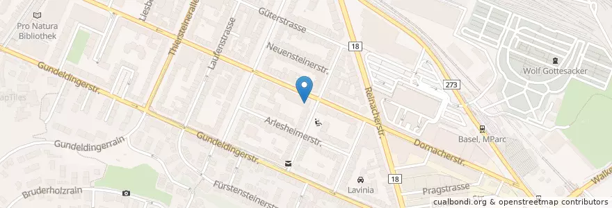 Mapa de ubicacion de Alterszentrum Falkenstein en Suiza, Basilea-Ciudad, Basilea.