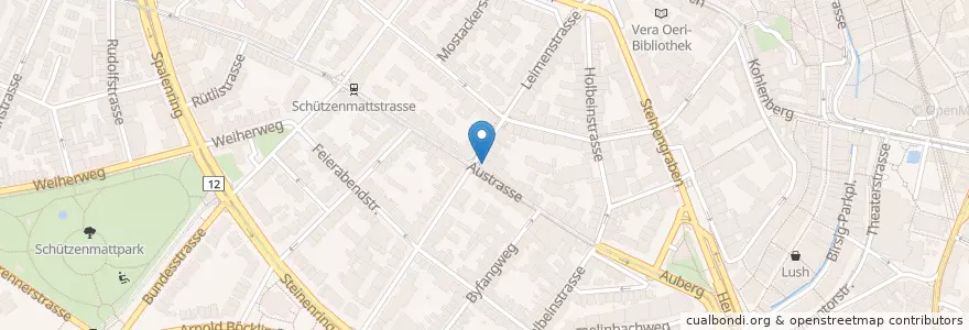 Mapa de ubicacion de Tuktuk Thai Kitchen en سوئیس, Basel-Stadt, Basel.