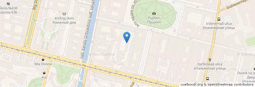 Mapa de ubicacion de Mail Boxes Etc. en Russland, Föderationskreis Nordwest, Oblast Leningrad, Sankt Petersburg, Центральный Район, Palastviertel.
