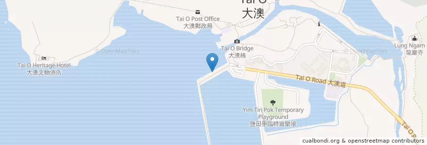 Mapa de ubicacion de 大澳 Tai O en China, Hong Kong, Cantão, Novos Territórios, 離島區 Islands District.